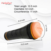 Sexual product with dimensions labeled on a white background